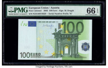 European Union Austria 100 Euro 2002 Pick 18n PMG Gem Uncirculated 66 EPQ. 

HID09801242017

© 2020 Heritage Auctions | All Rights Reserved