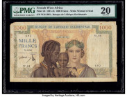 French West Africa Banque de l'Afrique Occidentale 1000 Francs 28.4.1945 Pick 24 PMG Very Fine 20. Minor edge damage, rust.

HID09801242017

© 2020 He...