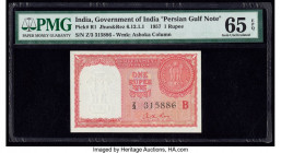 India Government Bank of India 1 Rupee 1957 Pick R1 PMG Gem Uncirculated 65 EPQ. Staple holes at issue.

HID09801242017

© 2020 Heritage Auctions | Al...