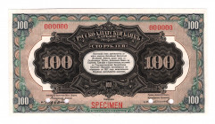 China Russo-Asiatic Bank 100 Roubles 1917 Specimen
P# S477s; UNC