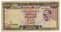 Ceylon 100 Rupees 1976
P# 80Aa; # W/3013048; F