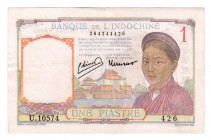 French Indochina 1 Piastre 1932
P# 54; XF