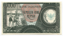 Indonesia 10000 Rupiah 1964
P# 99; # WWN7064; AUNC-UNC
