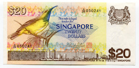 Singapore 20 Dollars 1979
P# 12; # A/29050241; UNC