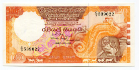 Sri Lanka 100 Rupees 1987
P# 99a; # C/9539022; UNC