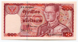 Thailand 100 Baht 1978
P# 89; # 2D7298627; UNC