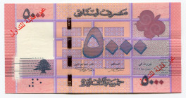 Lebanon 5000 Livres 2014 SPECIMEN
P# 91s; UNC