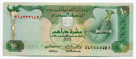 United Arab Emirates 10 Dirhams 2001
P# 20b; # 315333182; UNC