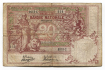 Belgium 20 Francs 1913
P# 67; # 2013C-038; VF