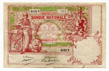 Belgium 20 Franken 1914
P# 67; # 6247163; F+/VF-