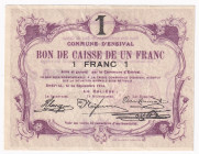 Belgium Commune D’Ensival 1 Franc 1914
# 259609; VF+