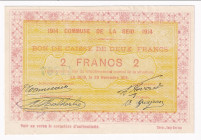 Belgium Commune De La Reid 2 Francs 1914
# 11767; UNC-