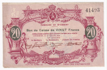 Belgium Commune De Stembert 20 Francs 1914
# 41493; VF