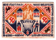 Germany - Weimar Republic Bielefeld 50 Mark 1922
The cloth; AUNC