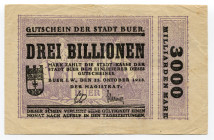 Germany - Weimar Republic 3 Billionen Mark 1923
Bueer i. W; XF-