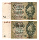 Germany - Weimar Republic 10 Reichsmark 1929 2 Consecutive
P# 180; UNC