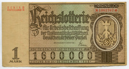 Germany - Third Reich Lottery Ticket 1 Reichsmark 1935
# 1062767; VF-XF