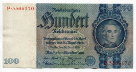 Germany - Third Reich 100 Reichsmark 1935
P# 183a; # P5566170; AUNC