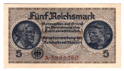 Germany - Third Reich 5 Reichsmark 1940 - 1945
P# R138; UNC-