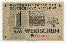 Germany - Third Reich Winterhilfswerk 1 Reichsmark 1941 - 1942 (ND)
Gutowski WHW-30; # A633.816; XF