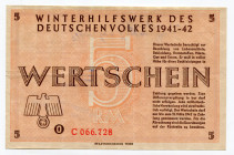 Germany - Third Reich Winterhilfswerk 5 Reichsmark 1941 - 1942 (ND)
Gutowski WHW-31; # C066.728; VF+
