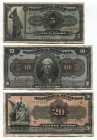 Mexico 5 - 10 - 20 Pesos 1915 Constitutionalist Government
P# S685 - 687 ; F+