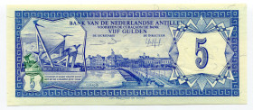 Netherlands Antilles 5 Gulden 1984
P# 15b; # 0030957840; UNC