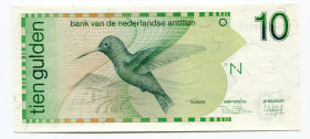 Netherlands Antilles 10 Gulden 1986
P# 23a; # 2028929112; UNC