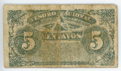 Nicaragua 5 Centavos 1894 (ND)
P# 16; # 20306; VG