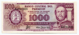 Paraguay 1000 Guaranis 1952 (ND)
P# 201b; # A8711320; UNC