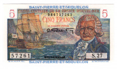 Saint Pierre & Miquelon 5 Francs 1950
P# 22; UNC