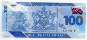 Trinidad & Tobago 100 Dollars 2019
P# 65; # BJ578810; UNC