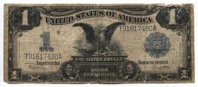 United States 1 Dollar 1899
P# 338c; # T 91617490 A; Speelman/White; F-VF