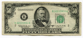 United States 50 Dollars 1950 D
P# 441d; # B 87258821 J; Federal Reserve Note - Small Size; VF-XF