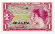 United States 1 Dollar 1965 (ND) MPC
P# M61a; # 00500412; AUNC
