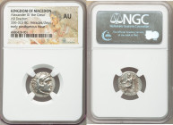 MACEDONIAN KINGDOM. Alexander III the Great (336-323 BC). AR drachm (18mm, 12h). NGC AU. Posthumous issue of Abydus, ca. 310-297 BC. Head of Heracles ...
