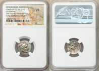 MACEDONIAN KINGDOM. Alexander III the Great (336-323 BC). AR drachm (18mm, 12h). NGC VF. Early posthumous issue of Colophon, under Philip III Arrhidae...