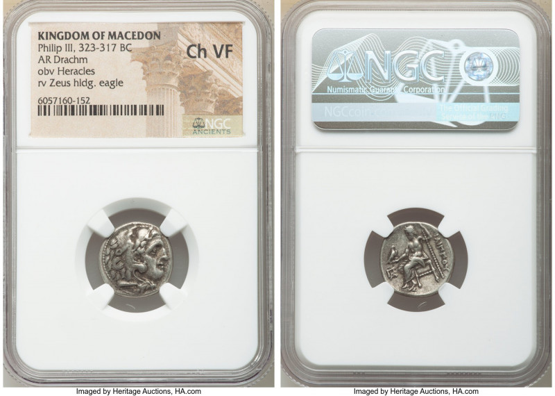 MACEDONIAN KINGDOM. Philip III Arrhidaeus (323-317 BC). AR drachm (17mm, 11h). N...