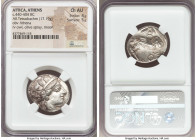 ATTICA. Athens. Ca. 440-404 BC. AR tetradrachm (25mm, 17.19 gm, 8h). NGC Choice AU 4/5 - 5/5. Early (?) mid-mass coinage issue. Head of Athena right, ...
