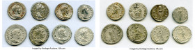 ANCIENT LOTS. Roman Imperial. Lot of eight (8) AR denarius and antoniniani. Choice VF-Choice XF. Includes: Denarii and antoniniani of various emperors...