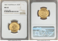 Victoria gold Sovereign 1867-SYDNEY MS62 NGC, Sydney mint, KM4, Fr-10.

HID09801242017

© 2020 Heritage Auctions | All Rights Reserved