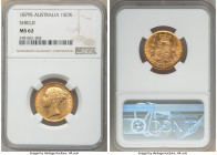 Victoria gold "Shield" Sovereign 1879-S MS62 NGC, Sydney mint, KM6. AGW 0.2355 oz. 

HID09801242017

© 2020 Heritage Auctions | All Rights Reserve...