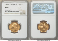 Victoria gold Sovereign 1894-S MS63 NGC, Sydney mint, KM13. AGW 0.2355 oz. 

HID09801242017

© 2020 Heritage Auctions | All Rights Reserved