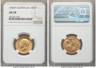 George V gold Sovereign 1926-P AU58 NGC, Perth mint, KM29. Rose tinted antique gold color. 

HID09801242017

© 2020 Heritage Auctions | All Rights...