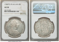 Charles III 8 Reales 1780 PTS-PR AU58 NGC, Potosi mint, KM55. 

HID09801242017

© 2020 Heritage Auctions | All Rights Reserved
