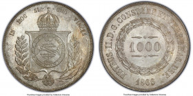 Pedro II 1000 Reis 1866 MS66 PCGS, KM465. Blue tinged taupe toned over lustrous surfaces. 

HID09801242017

© 2020 Heritage Auctions | All Rights ...
