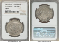 Norodom I silver Restrike 4 Francs 1860 AU58 NGC, KM-XM8, Lec-83. Reeded edge. 1899 Restrike Issue. 

HID09801242017

© 2020 Heritage Auctions | A...