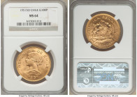 Republic gold 100 Pesos 1951 MS64 NGC, Santiago mint, KM175. A popular gold issue certified just shy of Gem Mint State. AGW 0.5885 oz. 

HID09801242...