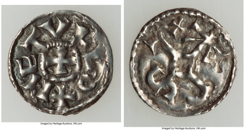 Carolingian. Charles the Bald Obol ND (840-877) XF (Cleaned), Melle mint, M&G-10...