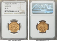 Hamburg. Free City gold 20 Mark 1889-J AU58 NGC, Hamburg mint, KM602.

HID09801242017

© 2020 Heritage Auctions | All Rights Reserved